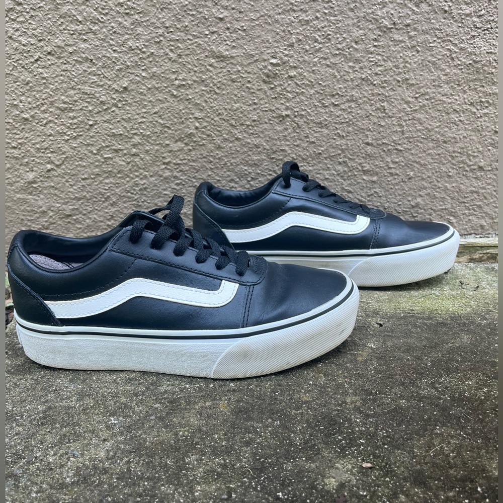 Platform Leather Vans